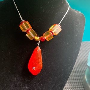 Handcrafted resin necklace